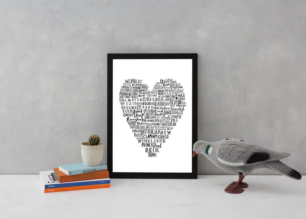 My Heart Belongs To London Art Typography Karin Akesson Design for We Built This City 4