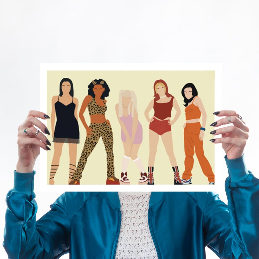 Spice Girls, Girl Power, Victoria Beckham, Emma Bunton, Geri Halliwell, Scary Spice, Mel C, 90s, Nineties, A3 Print for We Built This City 2