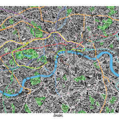Hand Drawn Map of London Art Map Jenni Sparks for We Built This City 2