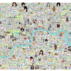 London Map of History and Culture Art Map House of Cally for We Built This City 3