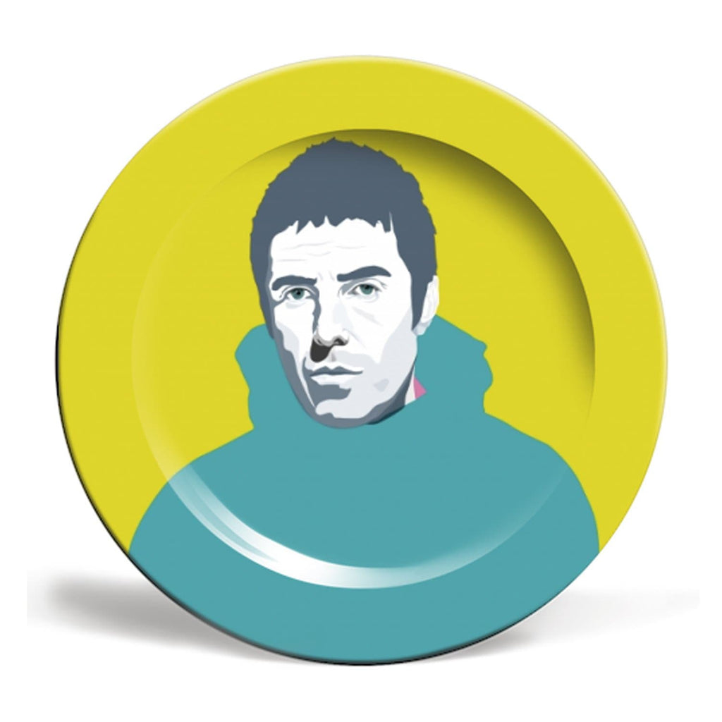 Liam Gallagher Oasis Plate Green Pop Art