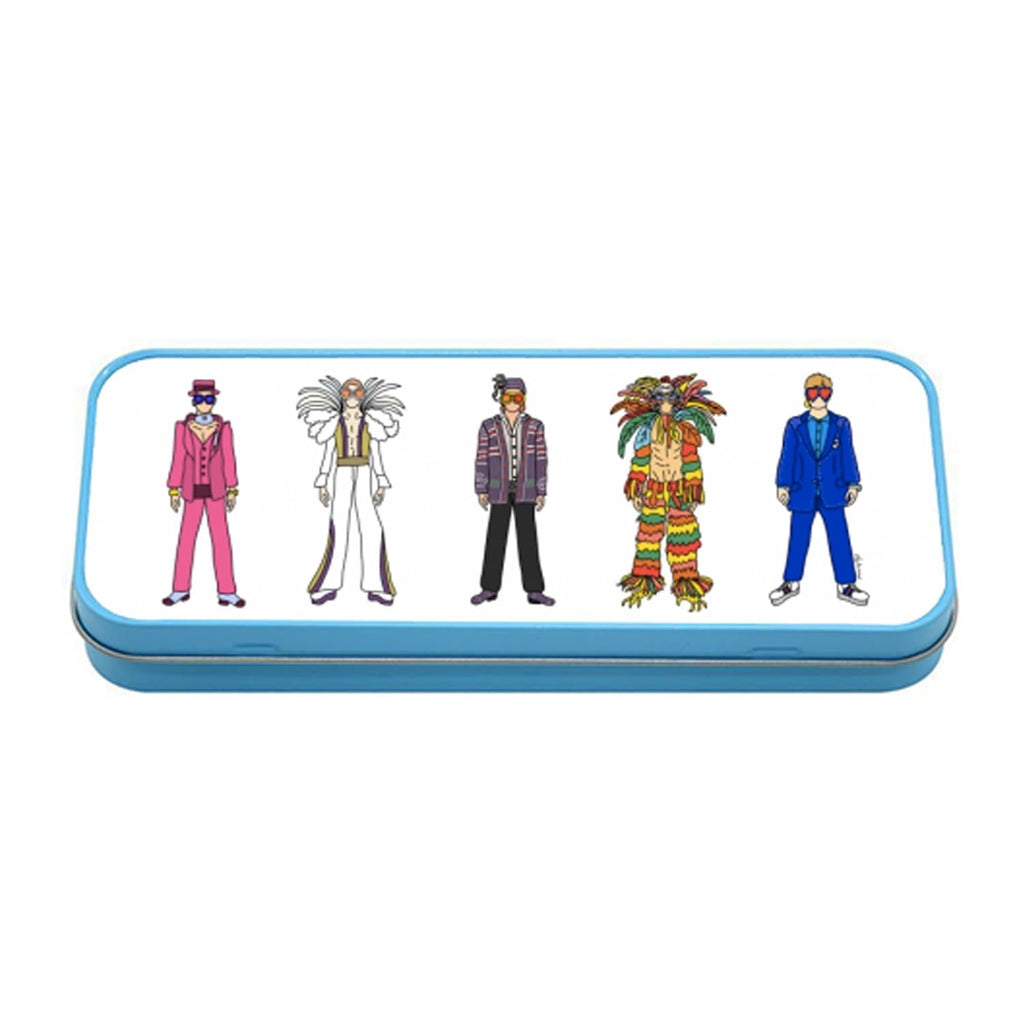 Elton John Pencil Tin Stationery - Pencil Cases + Tins Notsniw Art for We Built This City 1