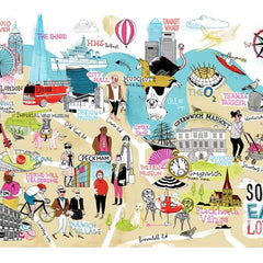 South East London Map Art Map Running For Crayons for We Built This City 2