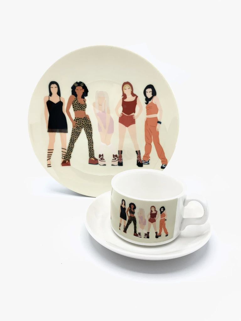 spice girls girl power cup plate saucer 90s cheryl boland for We Built This City 2