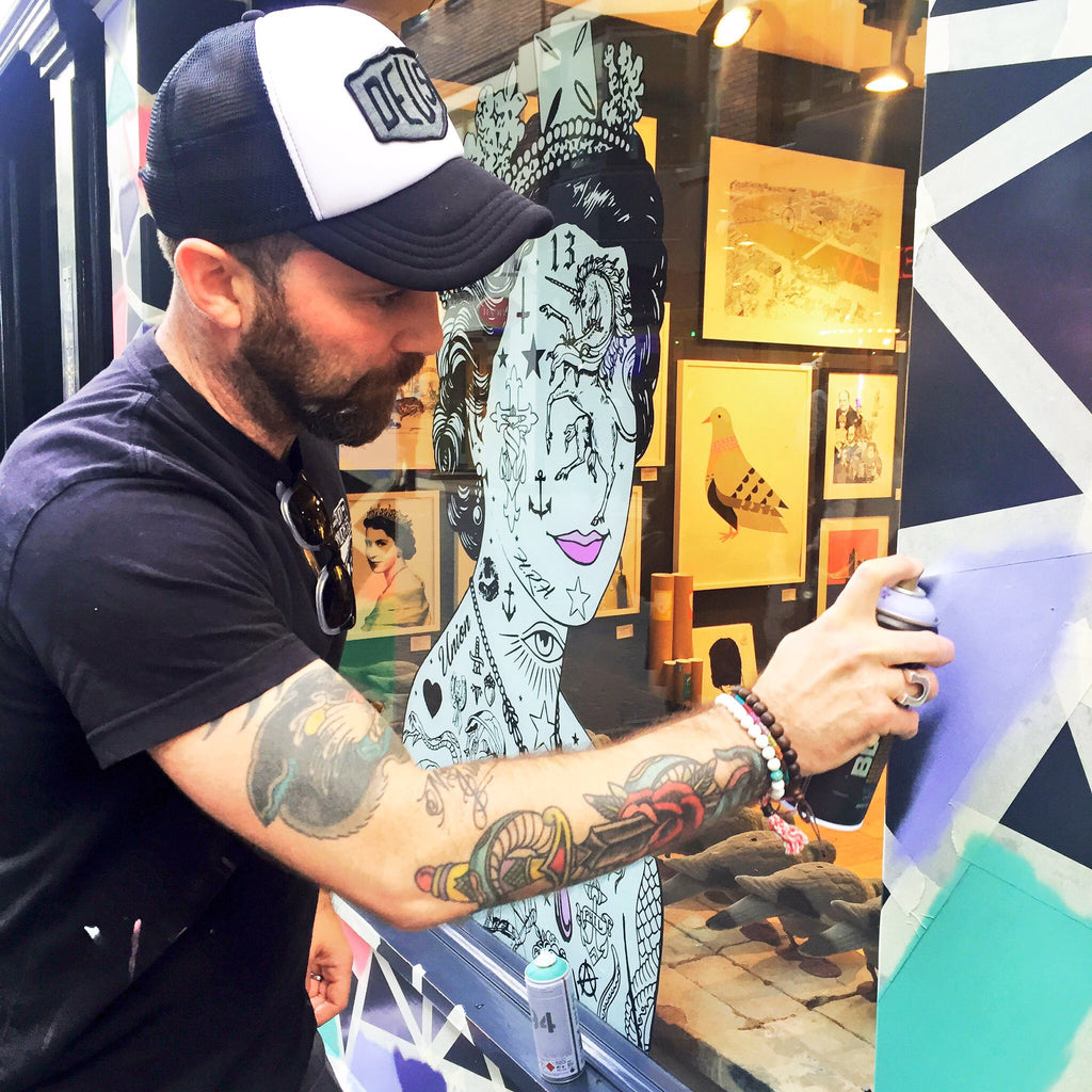 Live Art event with WBTC storefront artist Rugman