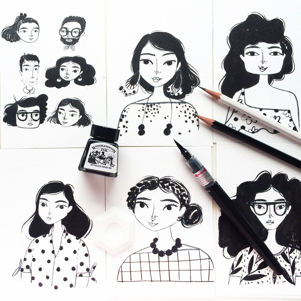 Portrait drawing workshop with Andsmilestudio