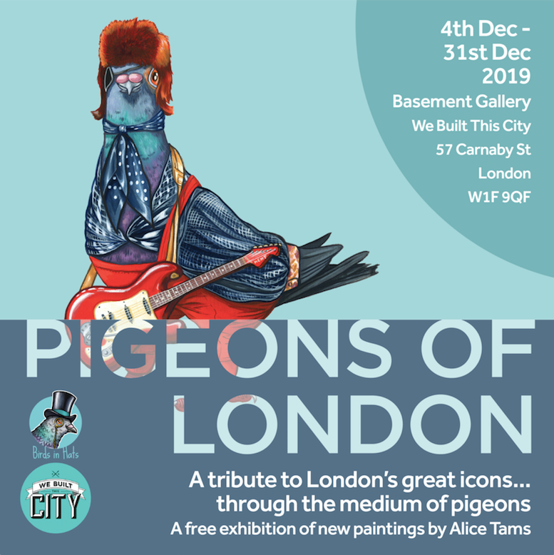 Pigeons of London Exhibition by Alice Tams