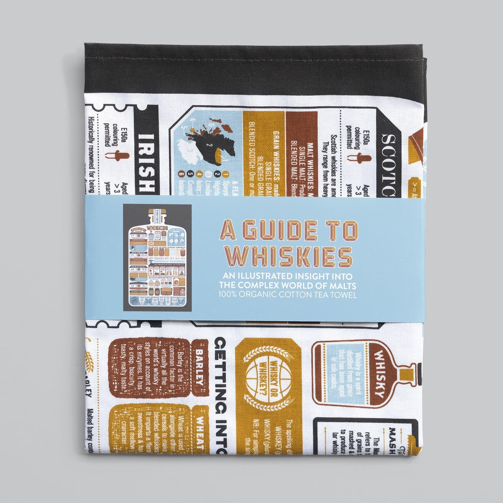 A Guide to Whiskies Tea Towel Kitchen Textiles - Teatowels Stuart Gardiner for We Built This City 2