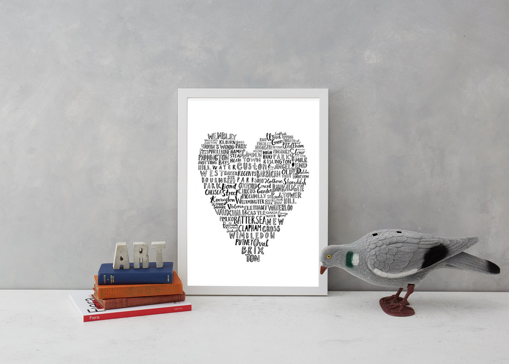 My Heart Belongs To London Art Typography Karin Akesson Design for We Built This City 5