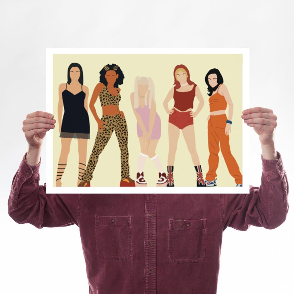 Spice Girls, Girl Power, Victoria Beckham, Emma Bunton, Geri Halliwell, Scary Spice, Mel C, 90s, Nineties, A2 Print for We Built This City 1