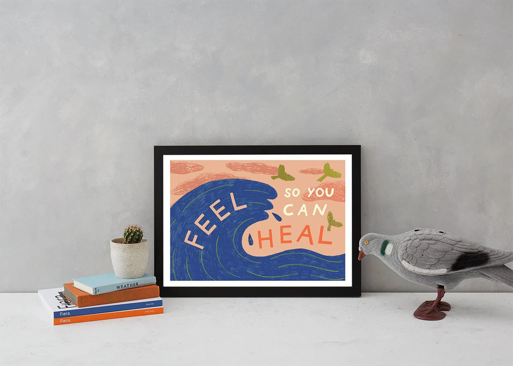 feel so you can heal ocean calm happy yoga meditation bird good vibes positive healing a3 lucy scott for We Built This City 2