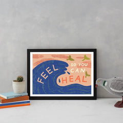 feel so you can heal ocean calm happy yoga meditation bird good vibes positive healing a3 lucy scott for We Built This City 2