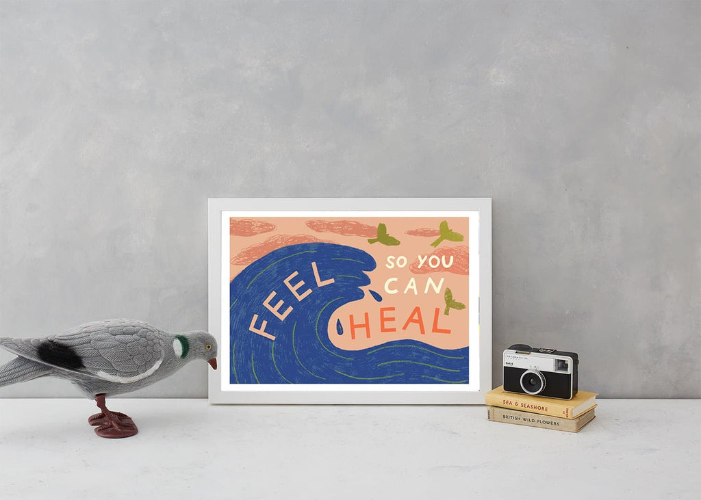 feel so you can heal ocean calm happy yoga meditation bird good vibes positive healing a3 lucy scott for We Built This City 3
