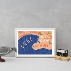 feel so you can heal ocean calm happy yoga meditation bird good vibes positive healing a3 lucy scott for We Built This City 3