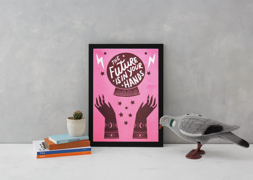 The Future is in Your Hands Pink Art Feminist Hello Lucky for We Built This City 3