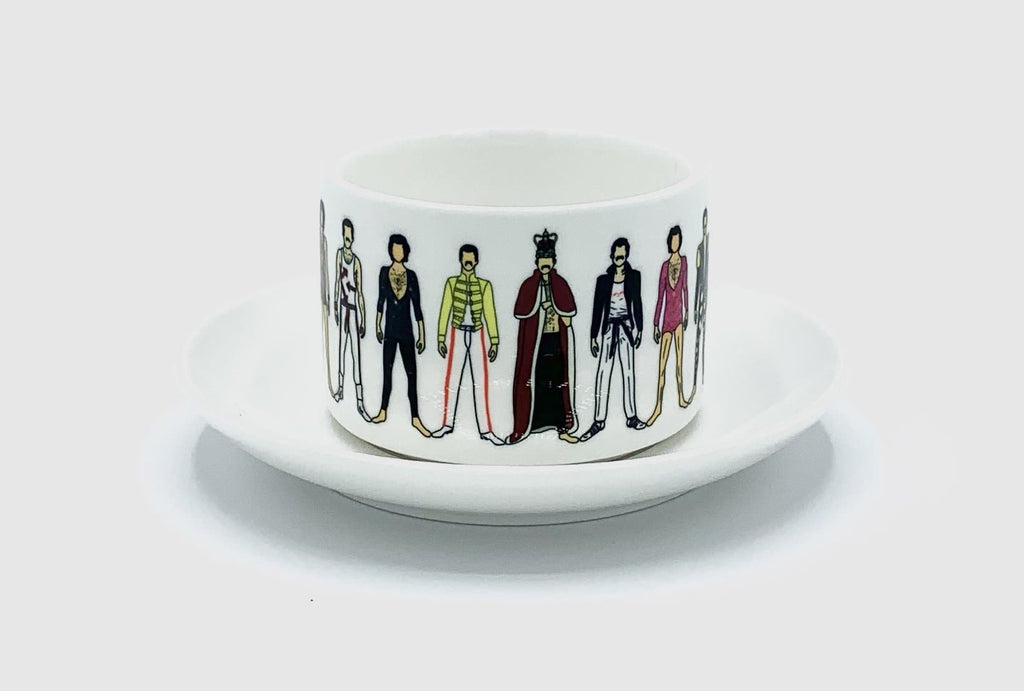 freddie mercury notsniw mug cup saucer queen for We Built This City 2