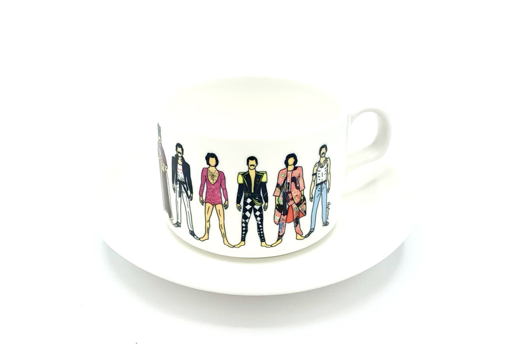freddie mercury notsniw mug cup saucer queen for We Built This City 4