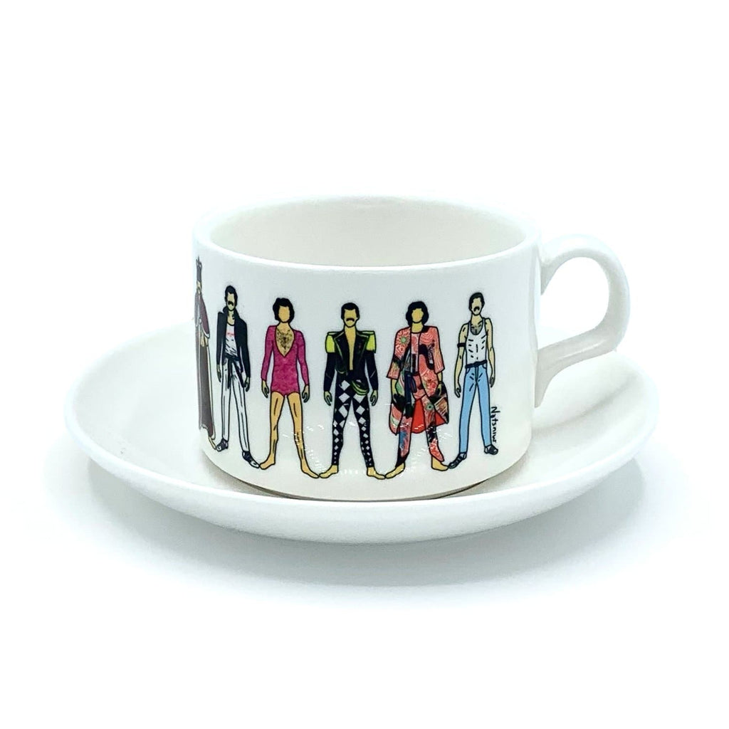 freddie mercury notsniw mug cup saucer queen for We Built This City 1