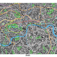 Hand Drawn Map of London Art Map Jenni Sparks for We Built This City 2