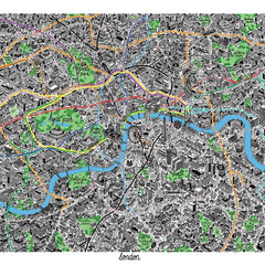 Hand Drawn Map of London Art Map Jenni Sparks for We Built This City 2
