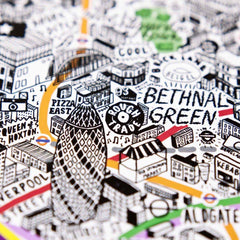 Hand Drawn Map of London Art Map Jenni Sparks for We Built This City 4