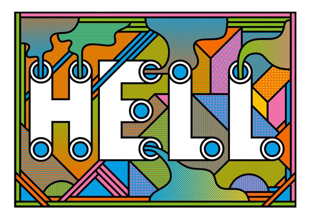 HELL Art Typography Supermundane for We Built This City 2