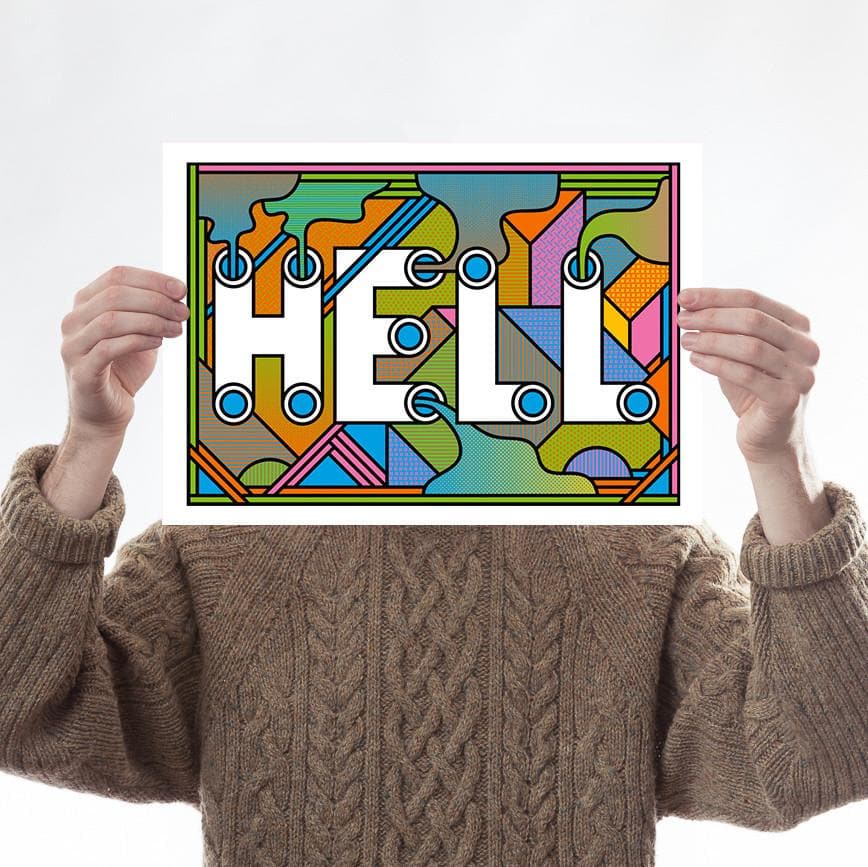 HELL Art Typography Supermundane for We Built This City 1