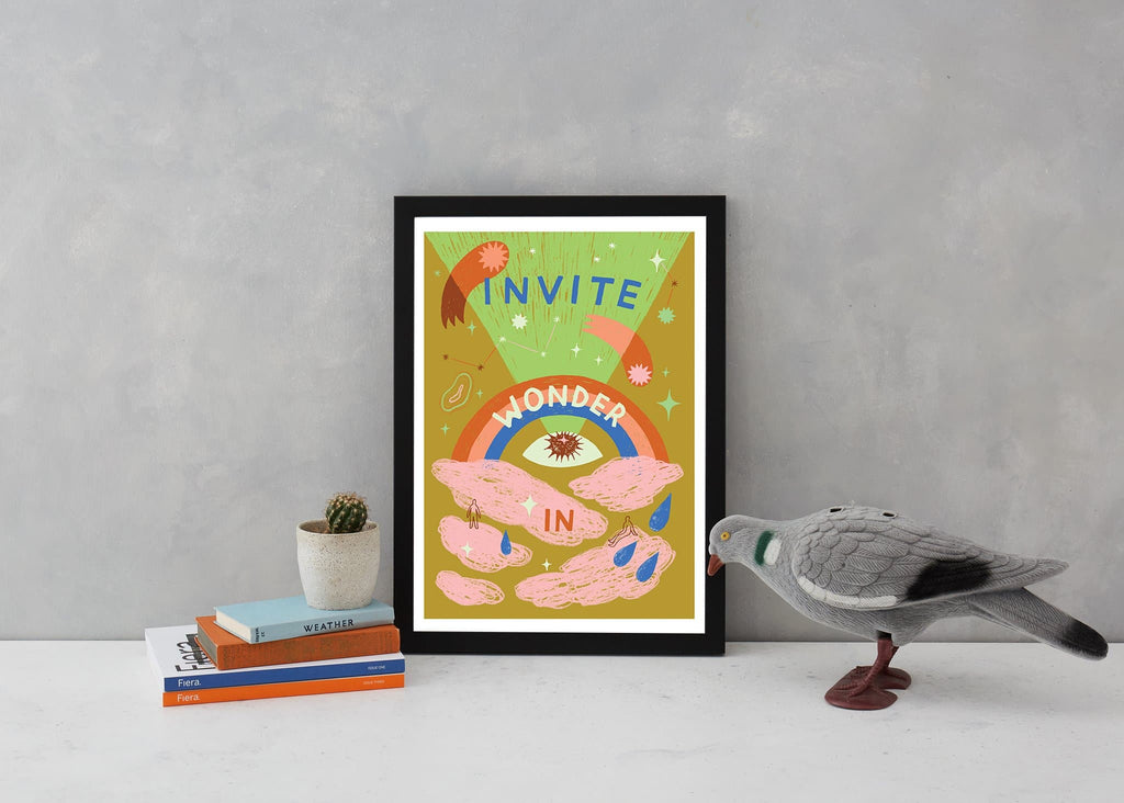 invite wonder in happy positive vibes healing yoga magic clouds rainbow eye comet a3 lucy scott for We Built This City 2