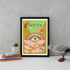 invite wonder in happy positive vibes healing yoga magic clouds rainbow eye comet a3 lucy scott for We Built This City 2