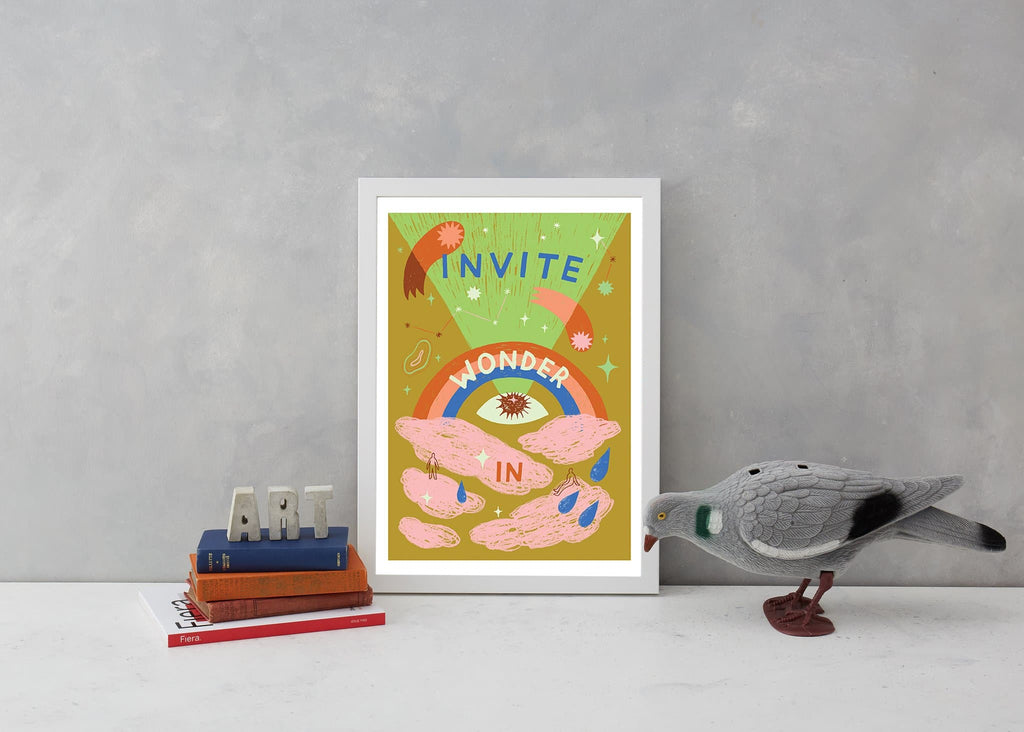 invite wonder in happy positive vibes healing yoga magic clouds rainbow eye comet a3 lucy scott for We Built This City 3