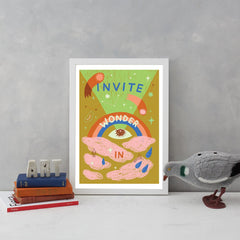 invite wonder in happy positive vibes healing yoga magic clouds rainbow eye comet a3 lucy scott for We Built This City 3