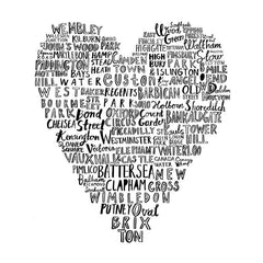My Heart Belongs To London Art Typography Karin Akesson Design for We Built This City 2