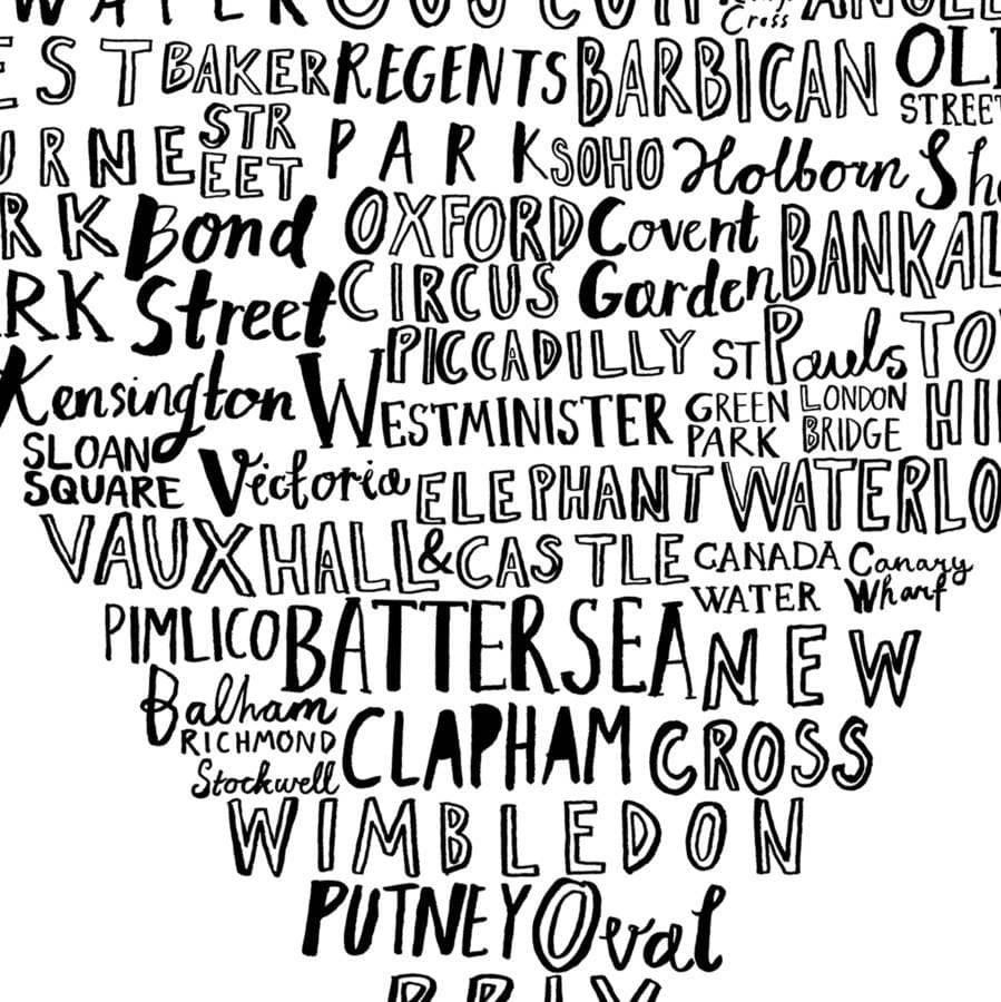 My Heart Belongs To London Art Typography Karin Akesson Design for We Built This City 3
