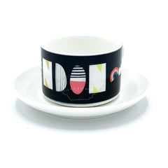 london typography nichola cowdery letters mug cup saucer for We Built This City 3