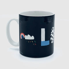 london typography nichola cowdery letters mug cup for We Built This City 2