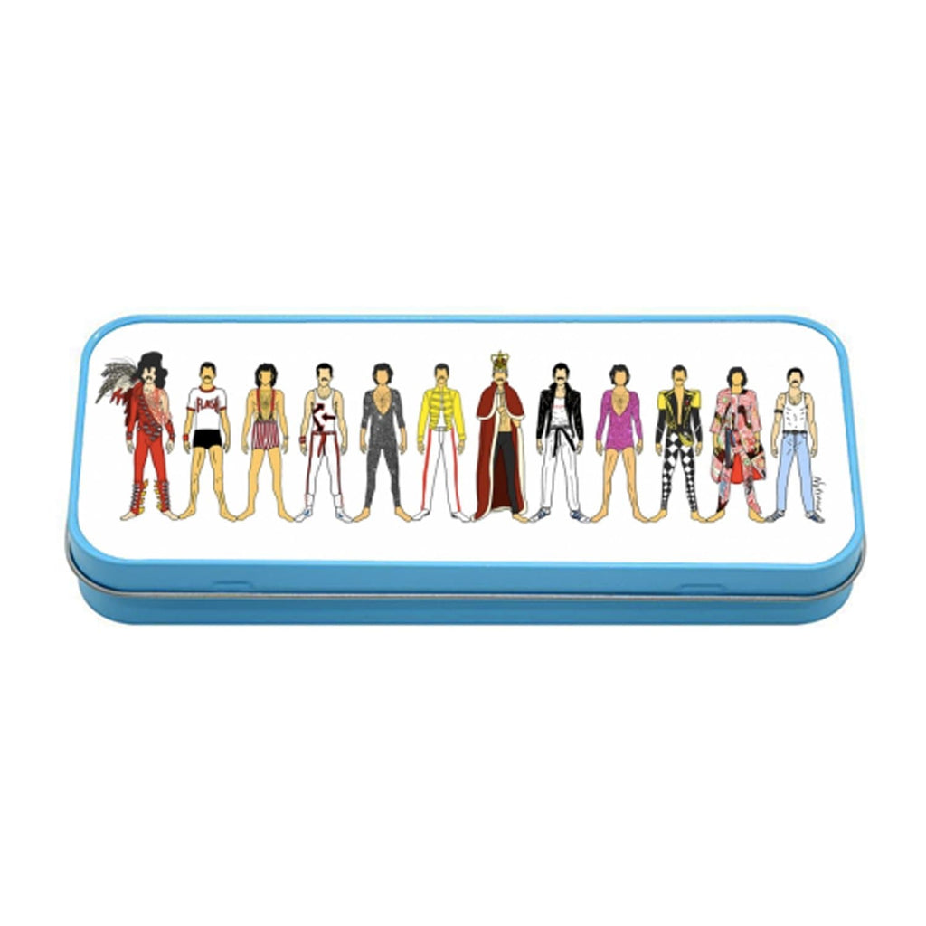 Freddie Mercury Pencil Tin Stationery - Pencil Cases + Tins Notsniw Art for We Built This City 1