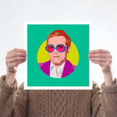 Elton John Rocket Man Glasses Colour Print for We Built This City 2