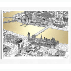 westminster gold a2 will clarke metallic map london eye for We Built This City 4