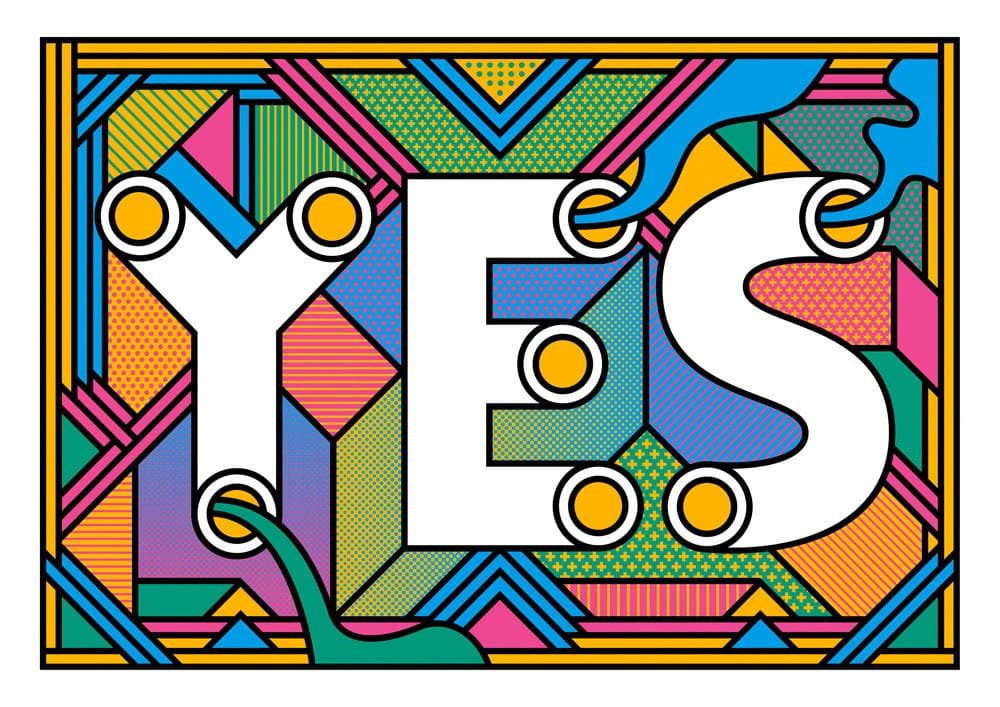 YES Art Typography Supermundane for We Built This City 2