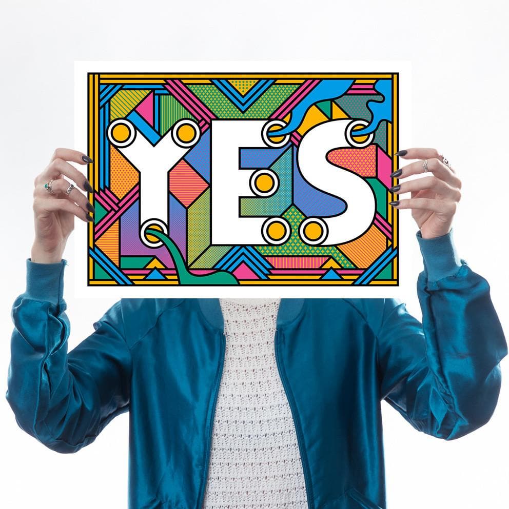 YES Art Typography Supermundane for We Built This City 1