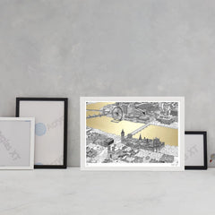 westminster gold a2 will clarke metallic map london eye for We Built This City 2