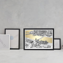 westminster gold a2 will clarke metallic map london eye for We Built This City 3