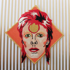 David Bowie Iron On Patch Pins & Patches Thread Famous for We Built This City 2
