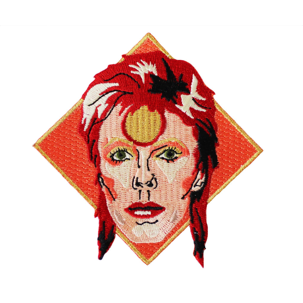 David Bowie Iron On Patch Pins & Patches Thread Famous for We Built This City 1