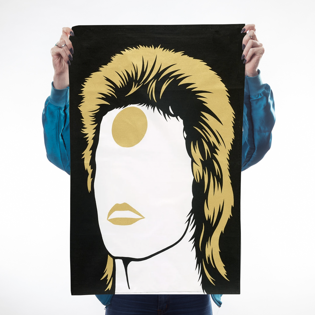 Icons Bowie Tea Towel Kitchen Textiles - Teatowels Bold & Noble for We Built This City 1