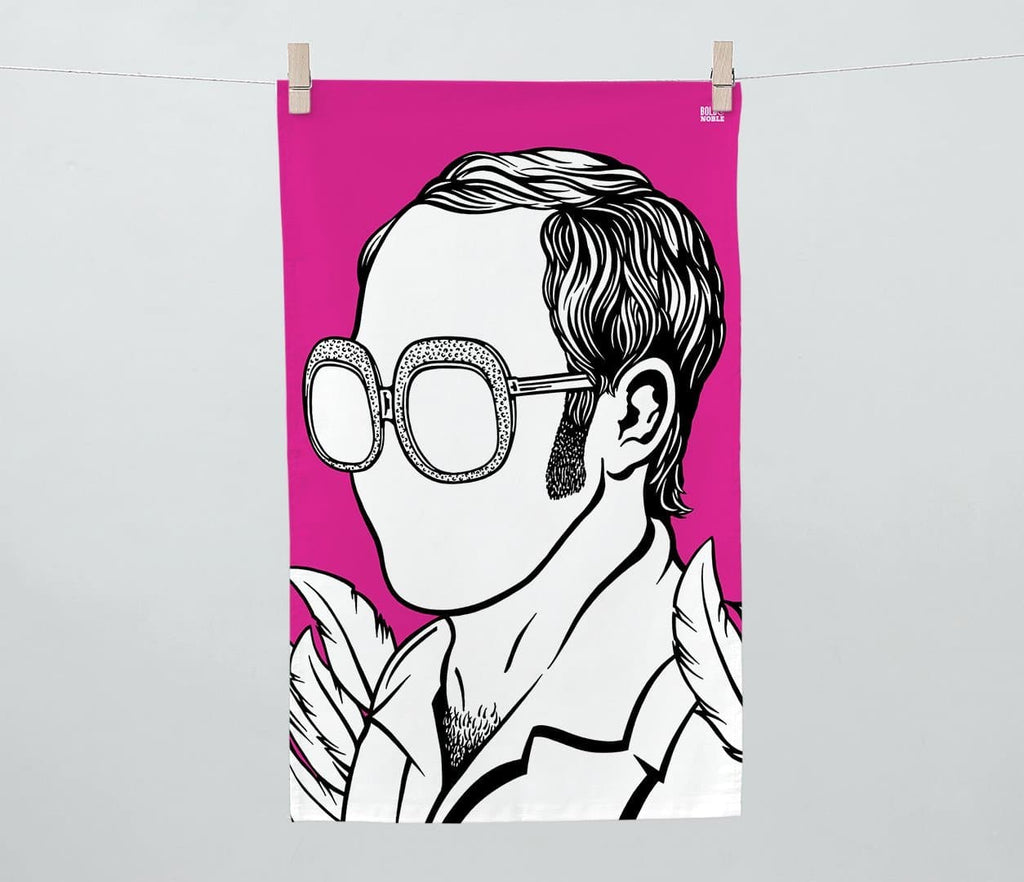 Icons Elton Tea Towel Kitchen Textiles - Teatowels Bold & Noble for We Built This City 2