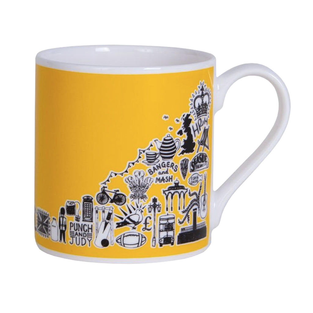 Yellow British Mug