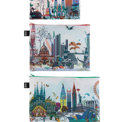 Set of Three Travel Pouches Fashion - Pouches Kristjana S Williams for We Built This City 2