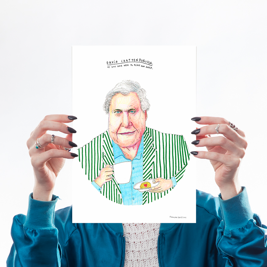 David Chattenborough Art Humour Dan Jamieson for We Built This City 1