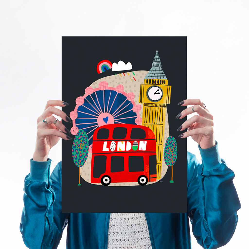 London City Night Art Landmark Nichola Cowdery for We Built This City 1
